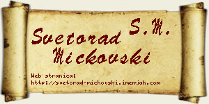 Svetorad Mickovski vizit kartica